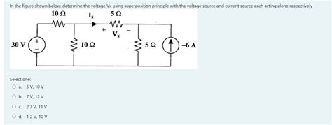 Solved In The Figure Shown Below Determine The Voltage