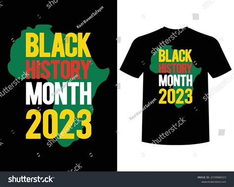 Black History Month 2023 Printready Tshirt Stock Vector (Royalty Free ...