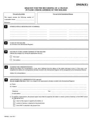 Fillable Online Wipo Form Dm Hague System For The International