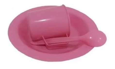 Kit Merenda Rosa 75 Peças Prato Colher Caneca 300ml MercadoLivre