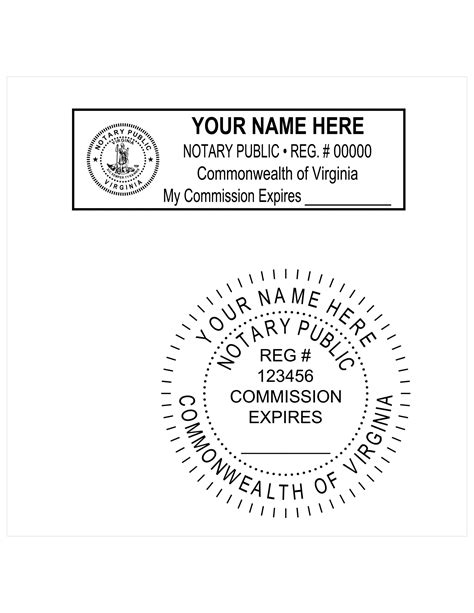 Virginia Notary Pe Stamps