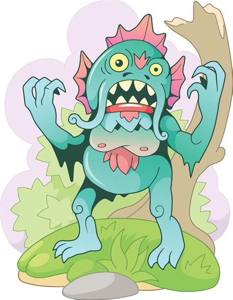 cartoon swamp monster 11603429 Vector Art at Vecteezy