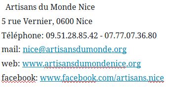 Lettre Dinformation D Cembre Artisans Du Monde Nice