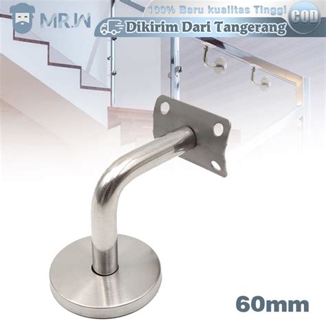 Jual Bracket Handrail Stainless Penyangga Pegangan Tangga 60mm