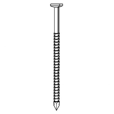 Pointe annelée INOX A4 en vrac tête plate TP 31 34 x 80 mm 1 kg