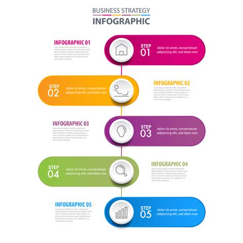 Business strategy infographic template vector 01 free download