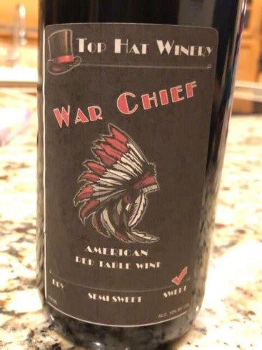 Top Hat Winery War Chief Semi Sweet Red Vivino US