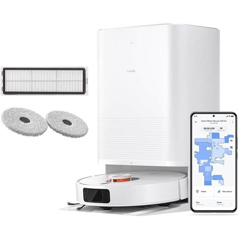 Robô Aspirador Xiaomi Passa Pano - Robo Aspirador Xiaomi Vacuum X20 Pro passa pano sistema a laser Branco ...