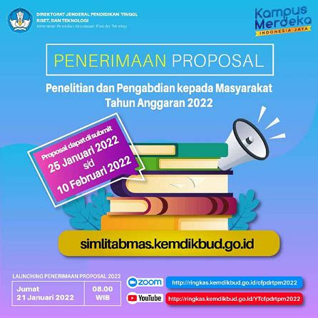 Launching Penerimaan Proposal DRTPM Tahun 2022 Live Streaming