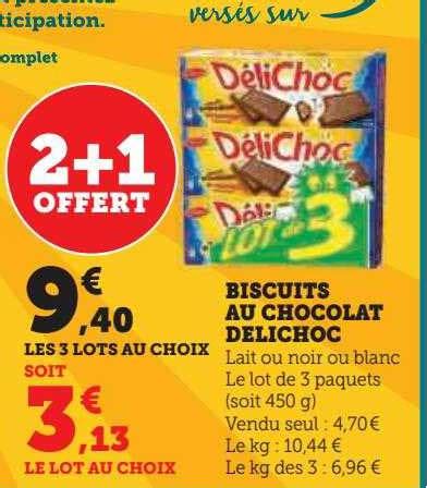 Promo Biscuits Au Chocolat Délichoc chez Hyper U iCatalogue fr