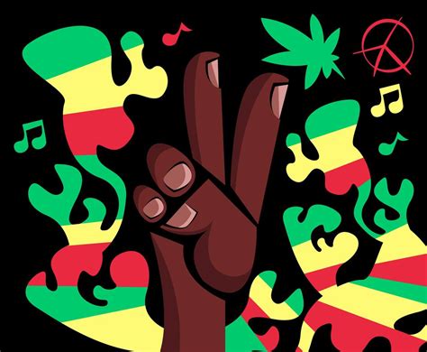 Reggae Illustration Background Vector Vector Art & Graphics ...