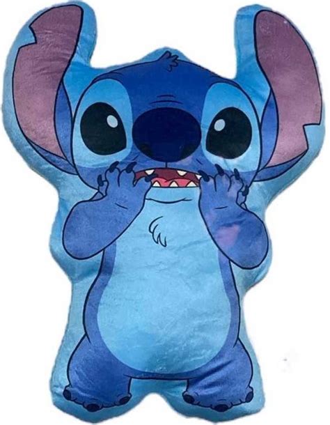 Disney Stitch Kussen Lilo En Stitch Gevormd Sierkussen 33 X 26 Cm Bol