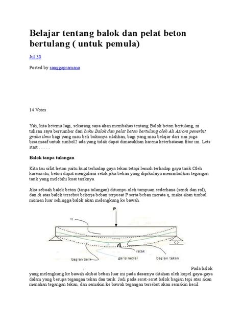 Pdf Belajar Tentang Balok Dan Pelat Beton Bertulang Dokumen Tips