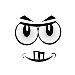 Smirking face emoji funny grinning comic Vector Image