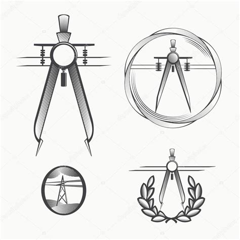 Compasses Logo Set — Stock Vector © Kaer Dstock 75675185