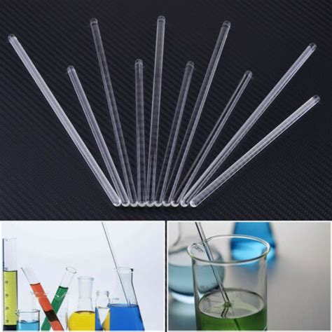 Pcs Glass Stirring Rod Round Head Laboratory Lab Bar Stir Stiring