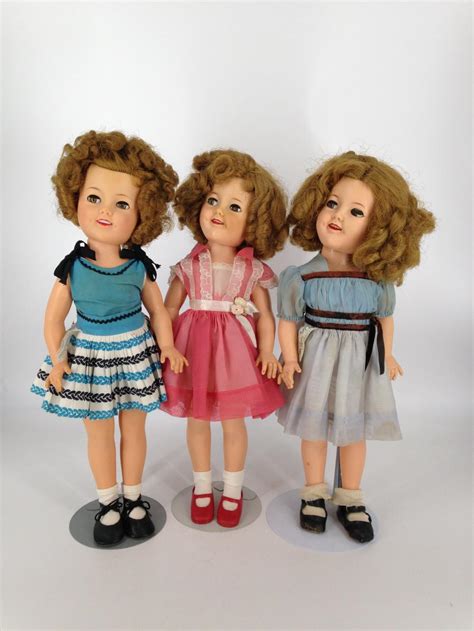 Lot 3 17 Vintage Shirley Temple Flirty Eye Vinyl Dolls By Ideal