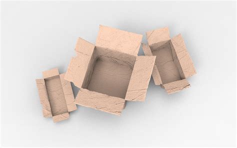 Three Cardboard Boxes Model Turbosquid 1945750