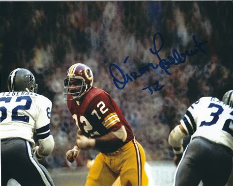 Autographed Diron Talbert 8x10 Washington Redskins Photo Main Line