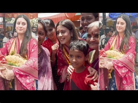 Isha Malviya Arrives For Seeking Ganpati Blessings At Siddhivinayak