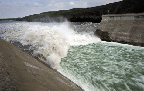 Gushing spillway is Fort Peck's newest tourist attraction