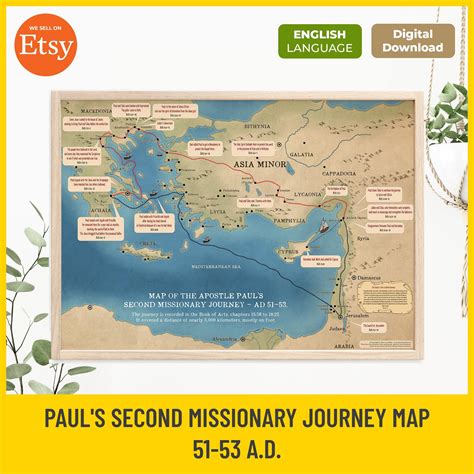 Map Paul's Second Missionary Journey