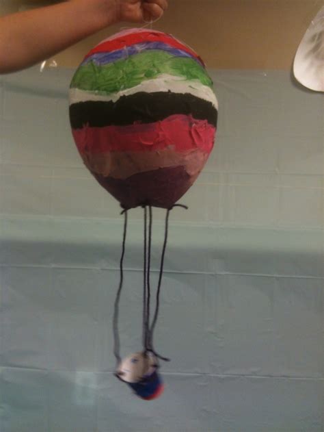 Painted Papier Mache Hot Air Balloon 4th 5th Grade Vbs Crafts