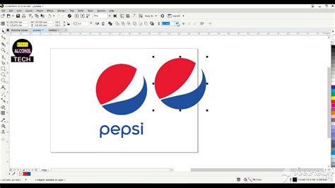 Corel Draw Drawing Pepsi Logo How To Draw Logo In Corel Draw Youtube