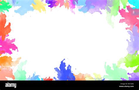 Bordes de colores de acuarela Diseño de banner frame wallpapers