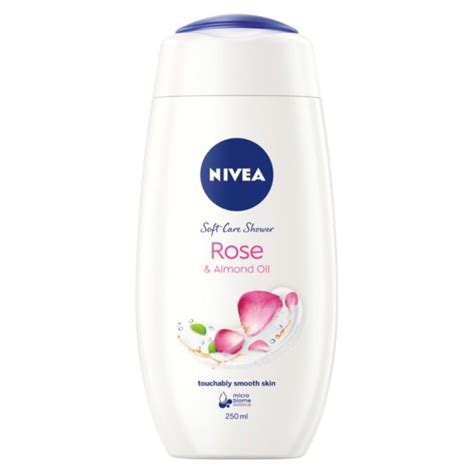 Gel De Dus Nivea Care Rose Almond Oil Cu Trandafiri Si Ulei De