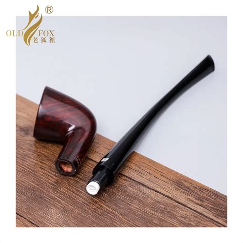 Muxiang Churchwarden Briar Wood Tobacco Pipe Long Acrylic Stem Smoking