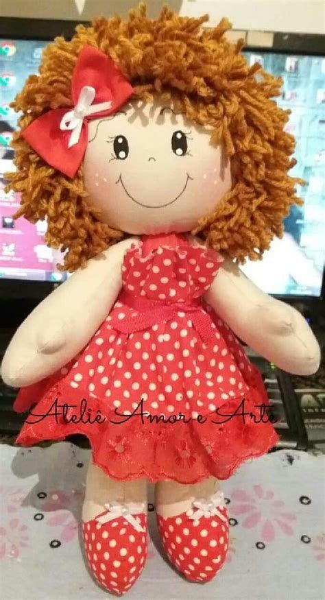 Boneca De Pano Tamanho 60cm Favor Consultar A Estampa Rag Doll Hair