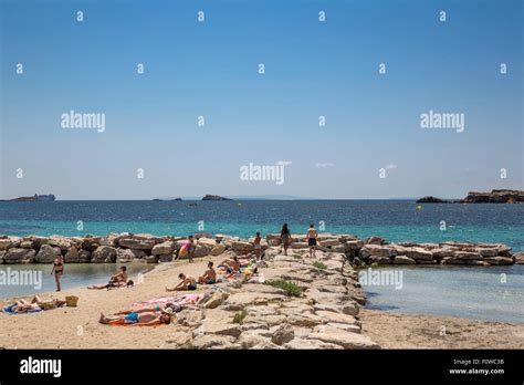 Ibiza town beach, Ibiza Stock Photo - Alamy