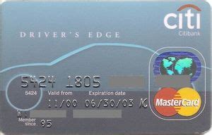 Bank Card Citi Driver S Edge Citibank United States Of Americacol Us