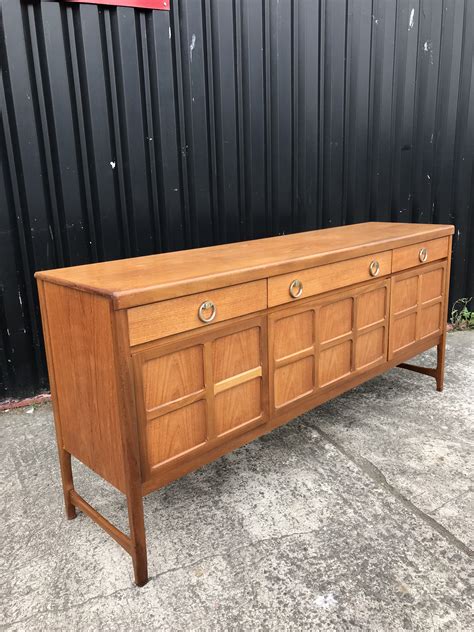 S S Nathan Teak Sideboard Mid Century Squares Pavement