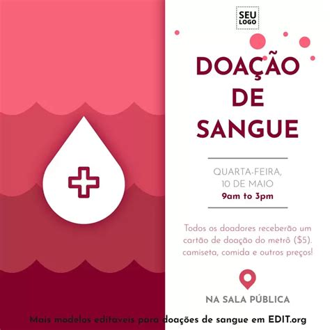 Modelos de cartazes para campanhas de doação de sangue