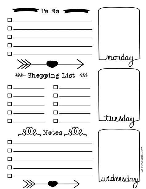 Bullet Journal Template Printable