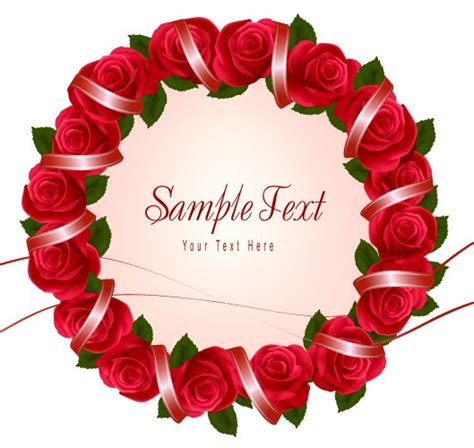 Red Banner With Roses Royalty Free Vector Image