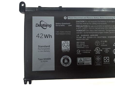 Dentsing 42Wh WDX0R Laptop Battery For DELL Inspiron 15 5568 7560 5567