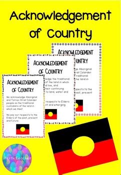 Acknowledgement of Country Poster - Indigenous Australia by Perthteacher