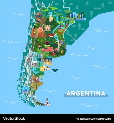 Tourist Map Of Argentina - Lesli Noellyn