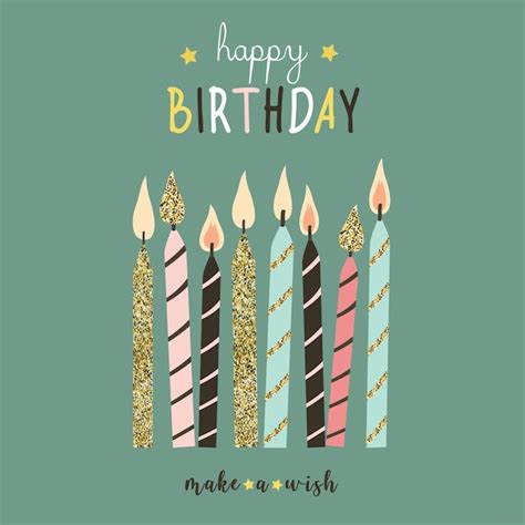 Premium Vector Happy Birthday Greeting Card And Party Invitation Set