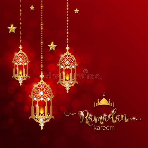 Fundo Do Cumprimento De Ramadan Kareem Isl Mico O Ouro Modelado