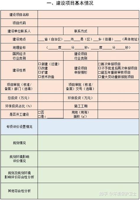 环评报告表编制入门 第一课：建设项目基本情况 知乎