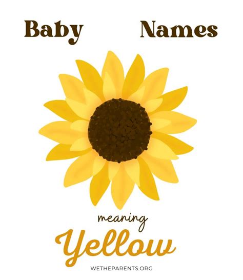 55+ Names That Mean Yellow (Girl, Boy, Gender-neutral) - WeTheParents