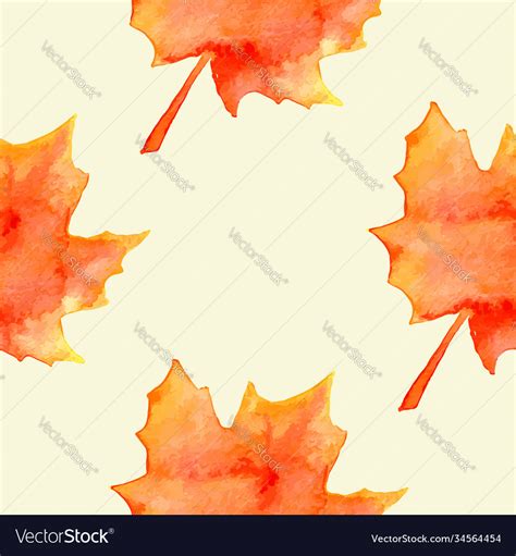 Watercolor maple leaves Royalty Free Vector Image