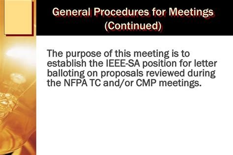 General Procedures For Meetings Ppt Download