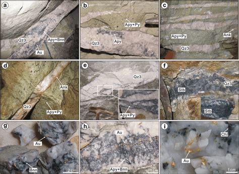 Photographs Showing The Four Types Of Auriferous Quartz Veins And