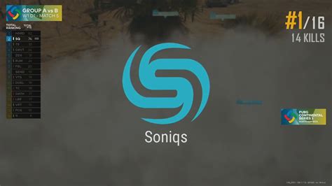 Soniqs TGLTN Shrimzy Hwinn M1me PUBG Continental Series 3 Week