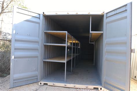 Shipping Container Storage With Shelves